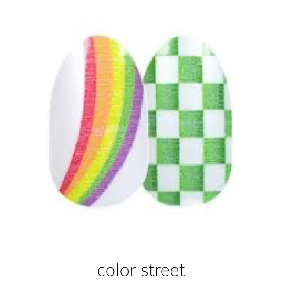 Color Street Shake your Shamrock Press on 100% Real Nail Polish Rainbow NEW